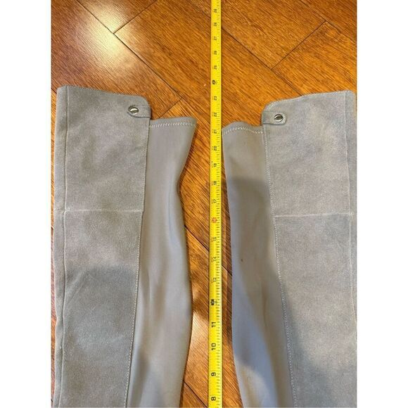 CHINESE LAUNDRY Robin Suede/Nylon Two-Tone Grey Over The Knee Boots Sz 6 - Picture 5 of 9